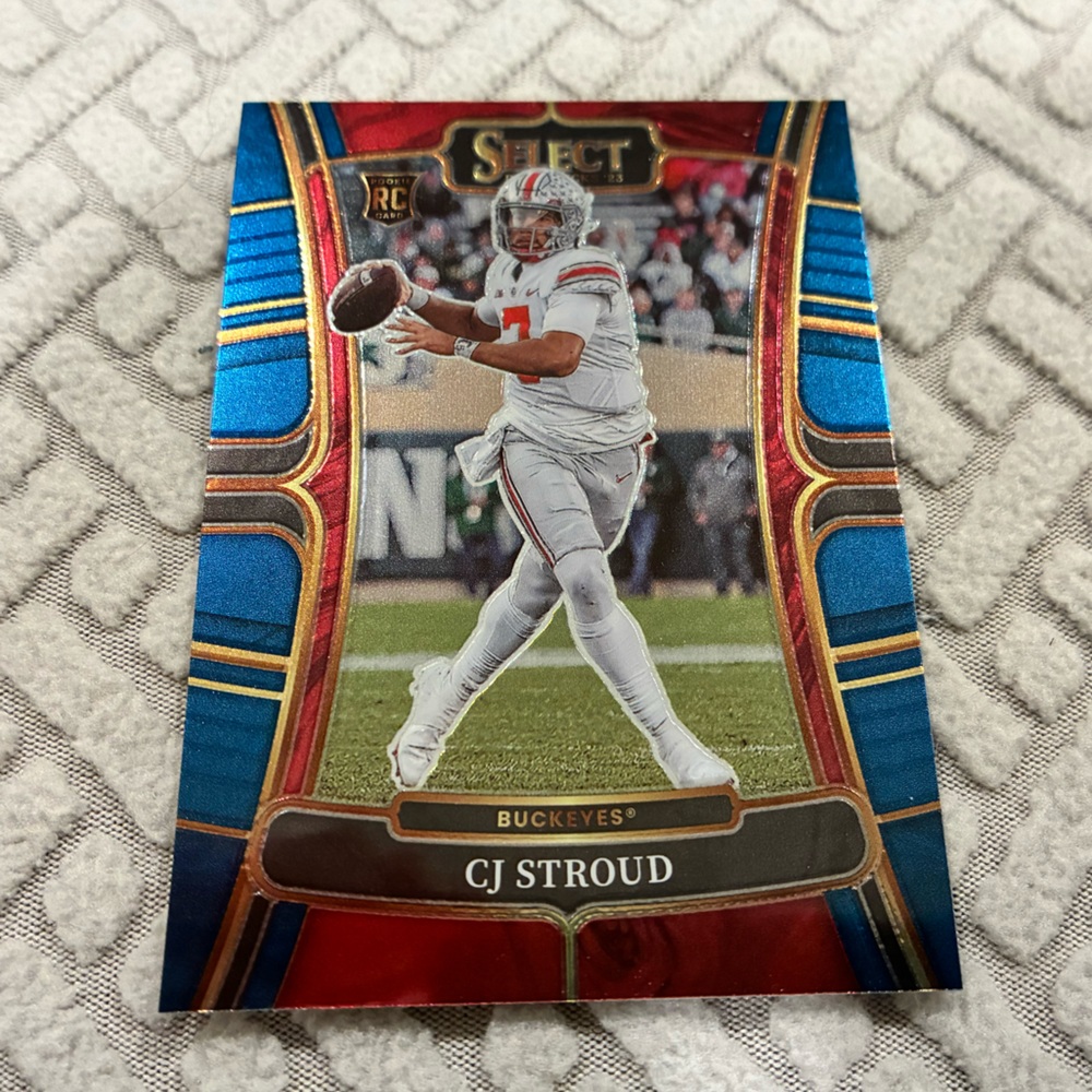 Panini Ohio State Football Card with Red and Gold Accents